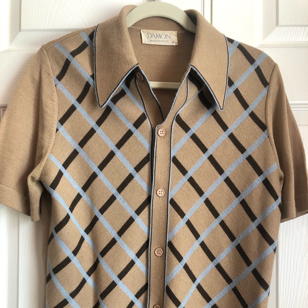 Vintage Men’s Short Sleeve Sweater- Damon